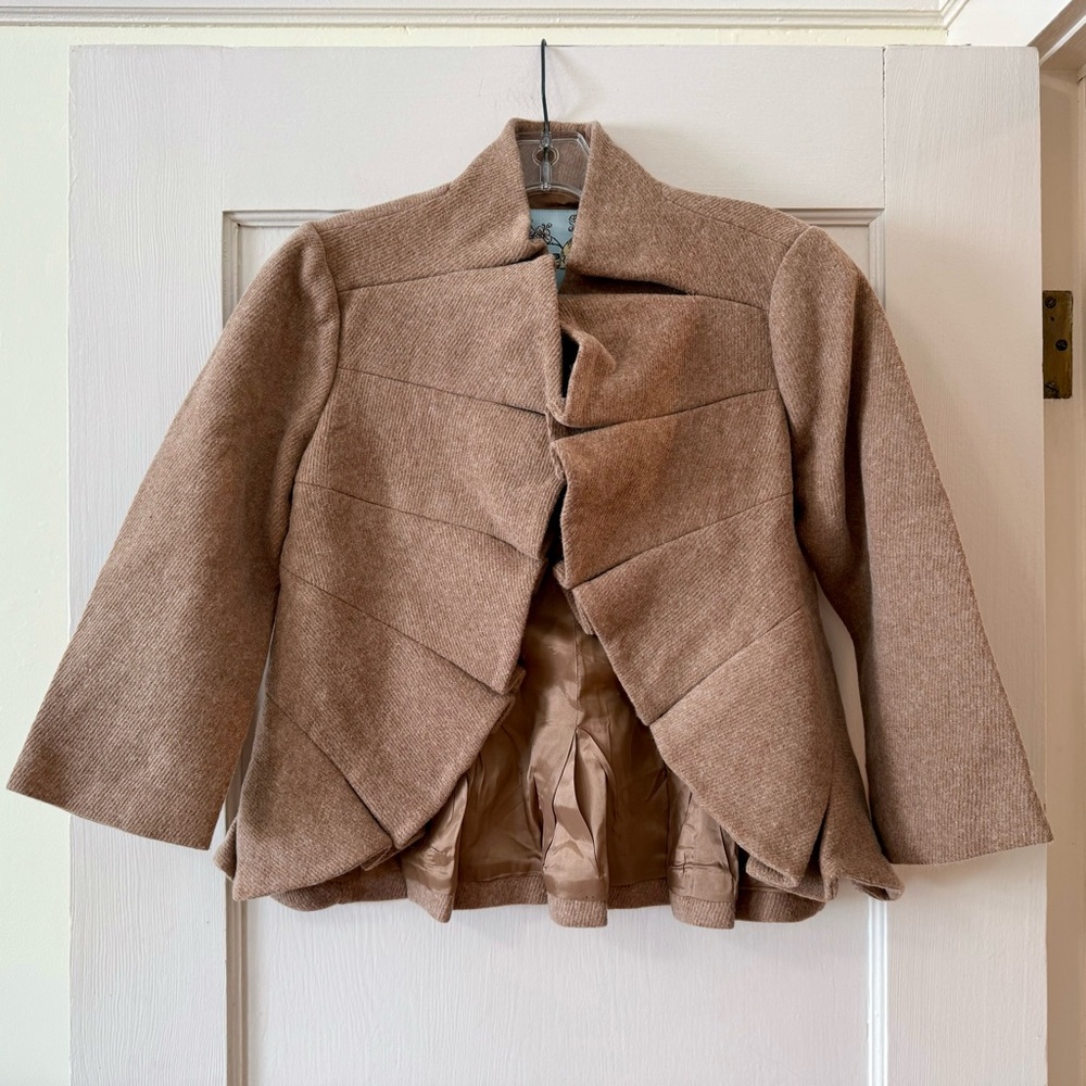 Anthropologie | Tabitha Tan Terrace House Wool- Blend  Blazer Jacket 4